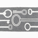 Hermes Muffler Kazak Keys Collection Gray 100% Cashmere Fringe Scarf — view 6