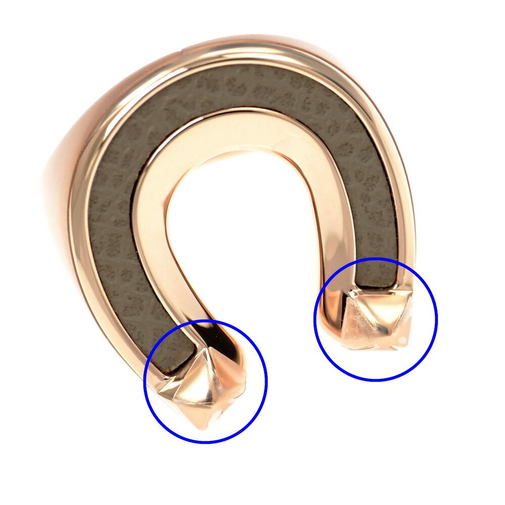 Hermes Joquette Ring GM Size 53 Etoupe Rose Gold Accessories — view 8