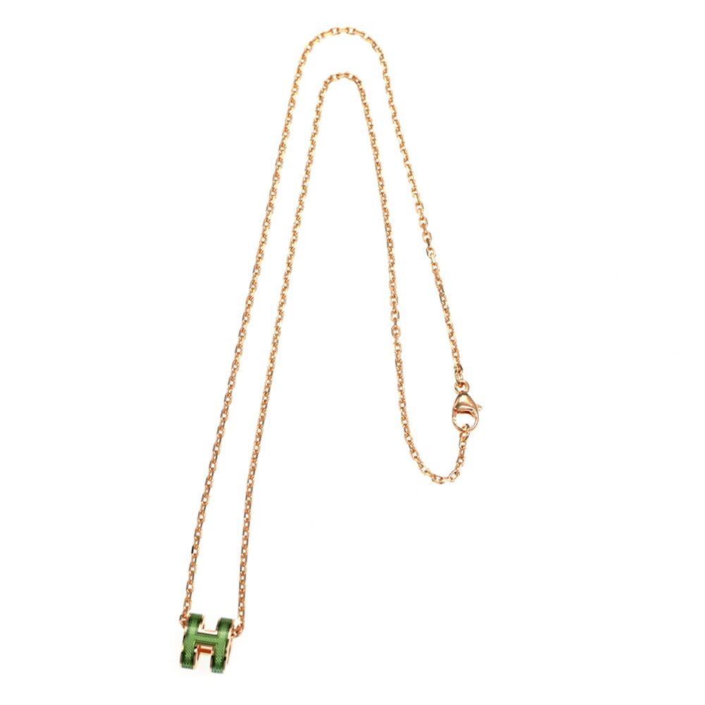 Hermes Necklace Pop Ash Mini Splash Pendant H Veil Cricket Rose — view 7