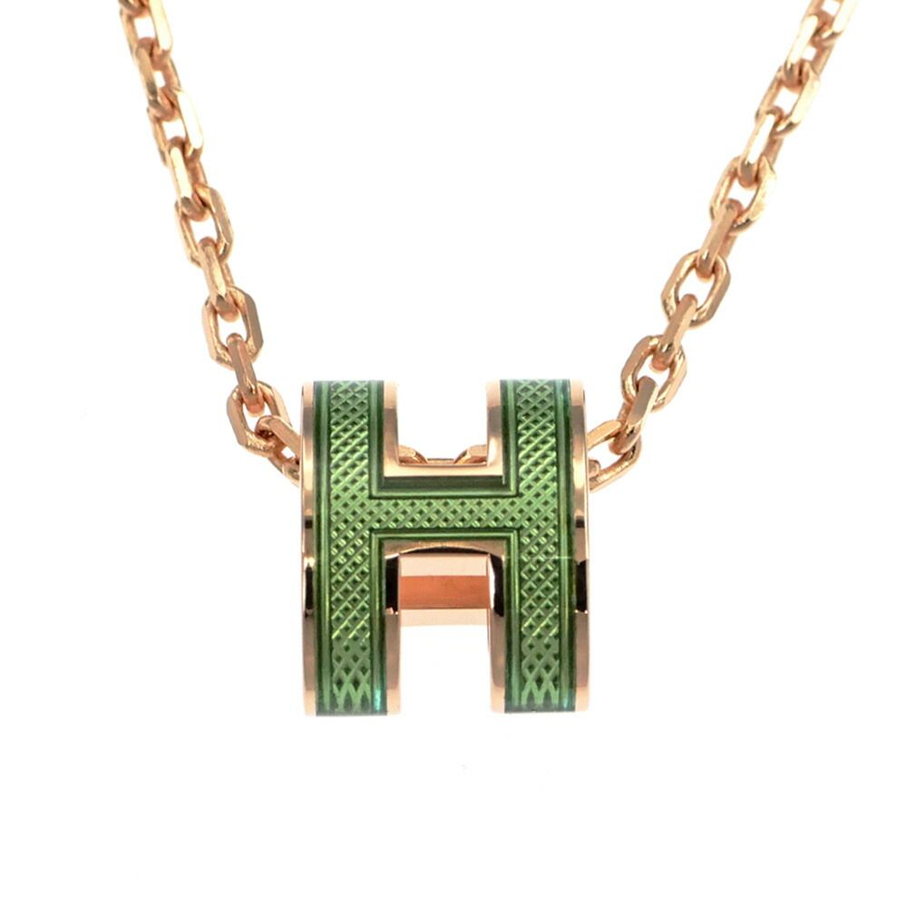 Hermes Necklace Pop Ash Mini Splash Pendant H Veil Cricket Rose — view 2