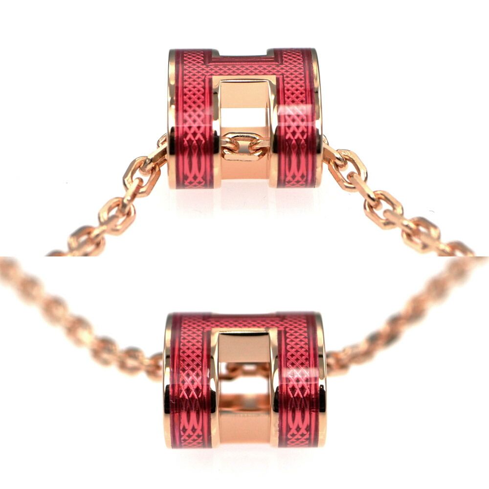 Hermes Necklace Pop Ash Mini Splash Pendant H Rose Azalea — view 4