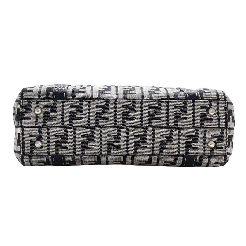 Fendi Bag Tote Handbag Zucca Selleria Mini Linda Canvas Gray — view 3