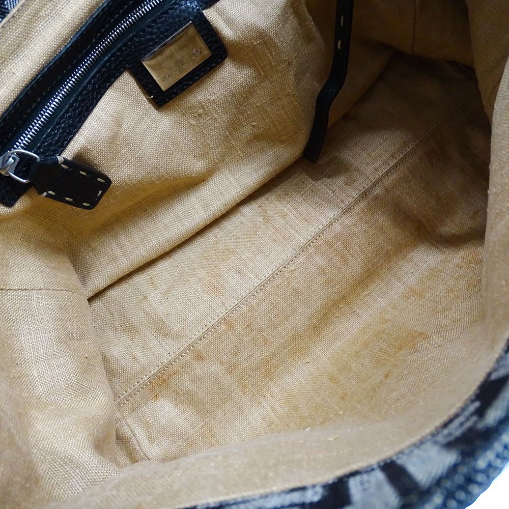 Fendi Bag Tote Handbag Zucca Selleria Mini Linda Canvas Gray — view 8