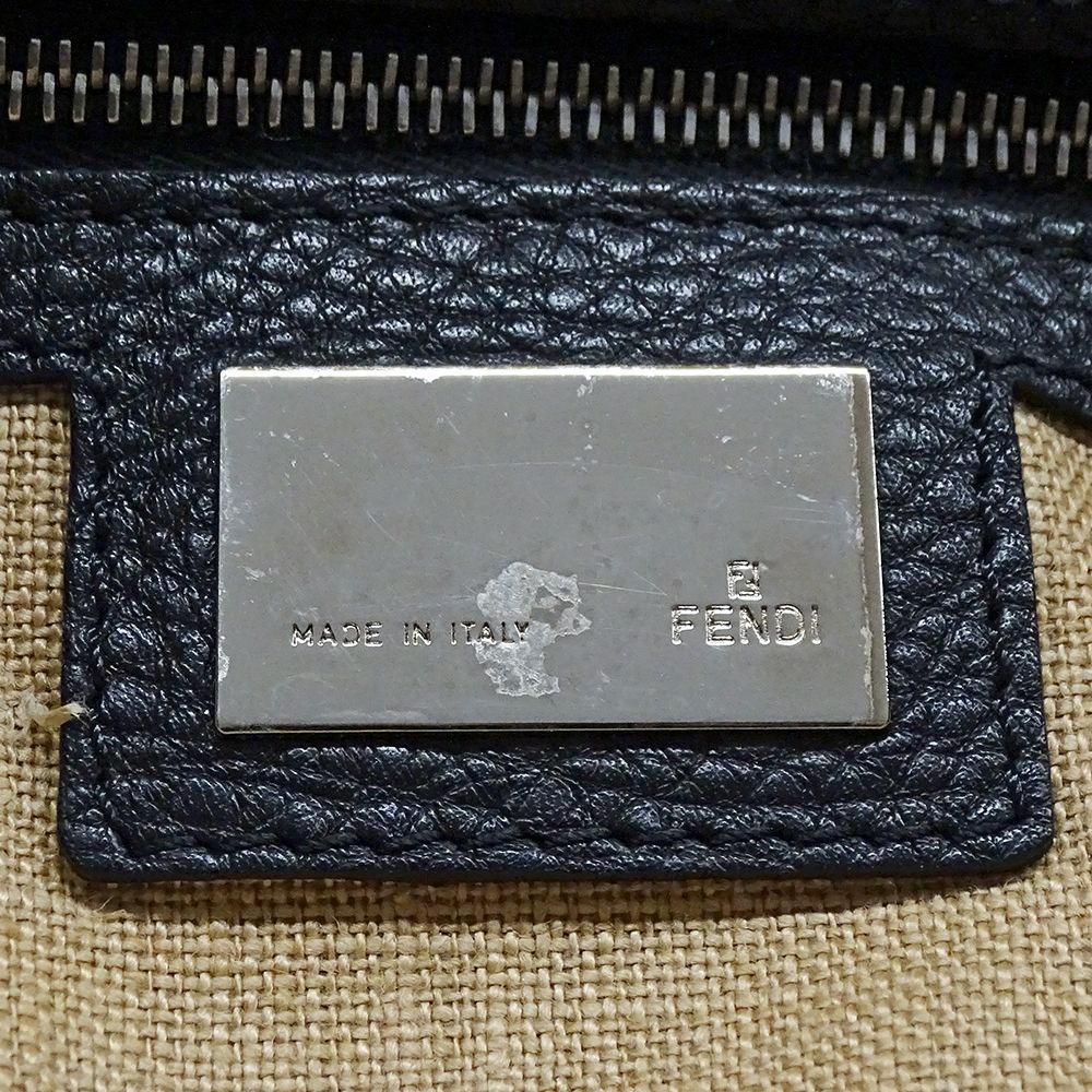 Fendi Bag Tote Handbag Zucca Selleria Mini Linda Canvas Gray — view 6
