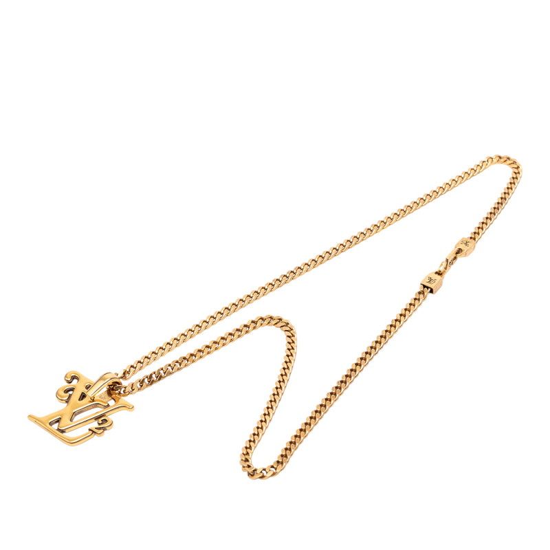 Louis Vuitton NIGO Collier Squared Chain Pendant Necklace Gold Plated — view 4