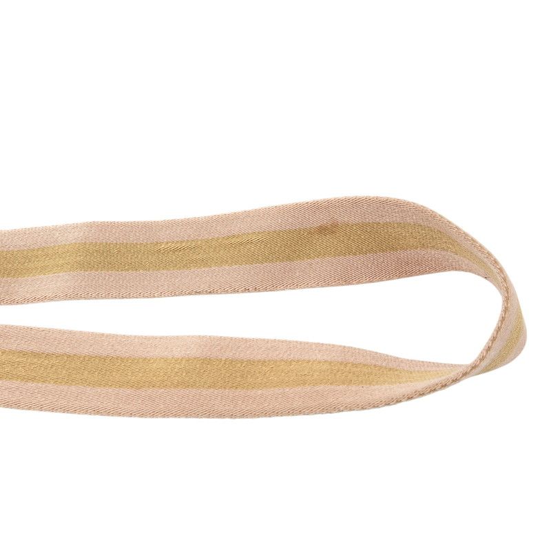 Gucci GG Canvas Crossbody Bag Beige Gold Leather — view 5