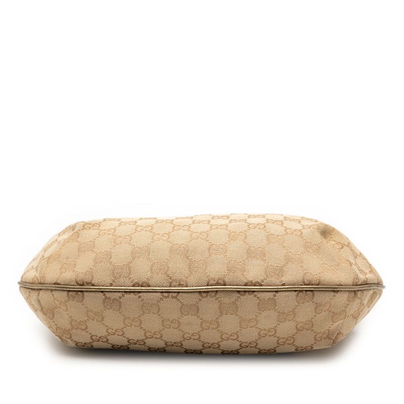 Gucci GG Canvas Crossbody Bag Beige Gold Leather — view 4