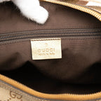 Gucci GG Canvas Crossbody Bag Beige Gold Leather — view 7