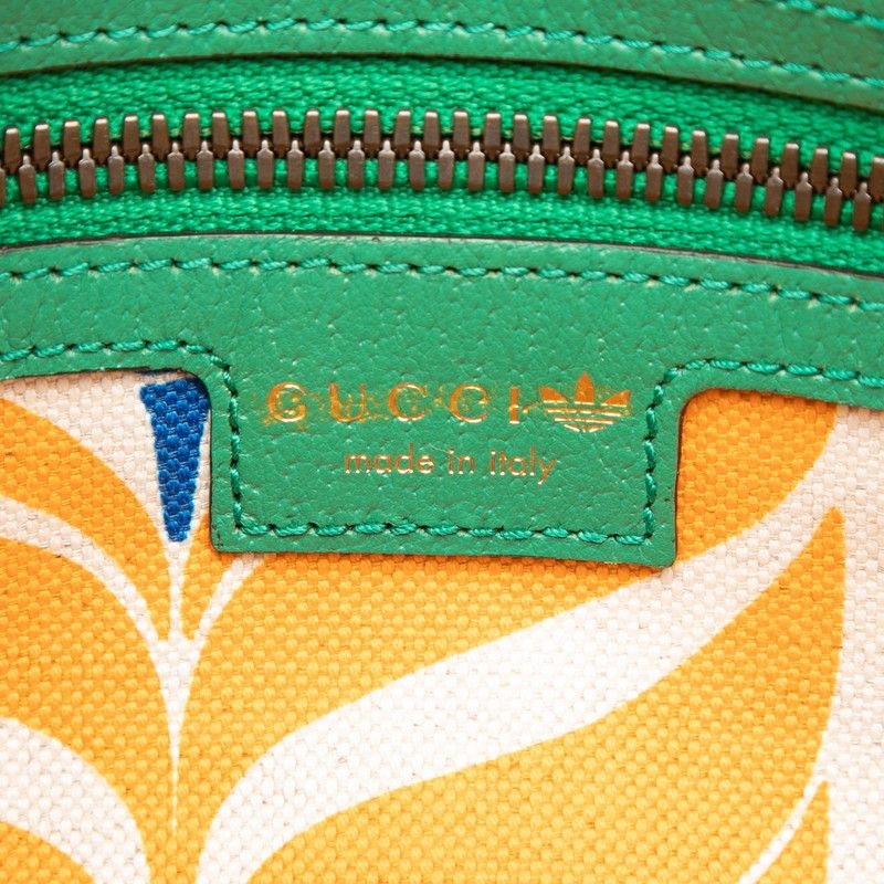 Gucci Adidas Body Bag Bum Green White Leather — view 6