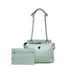 Fendicom Click Chain Shoulder Bag 8 Bn299 Light Blue Leather — view 8