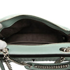 Fendicom Click Chain Shoulder Bag 8 Bn299 Light Blue Leather — view 5