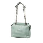 Fendicom Click Chain Shoulder Bag 8 Bn299 Light Blue Leather — view 3