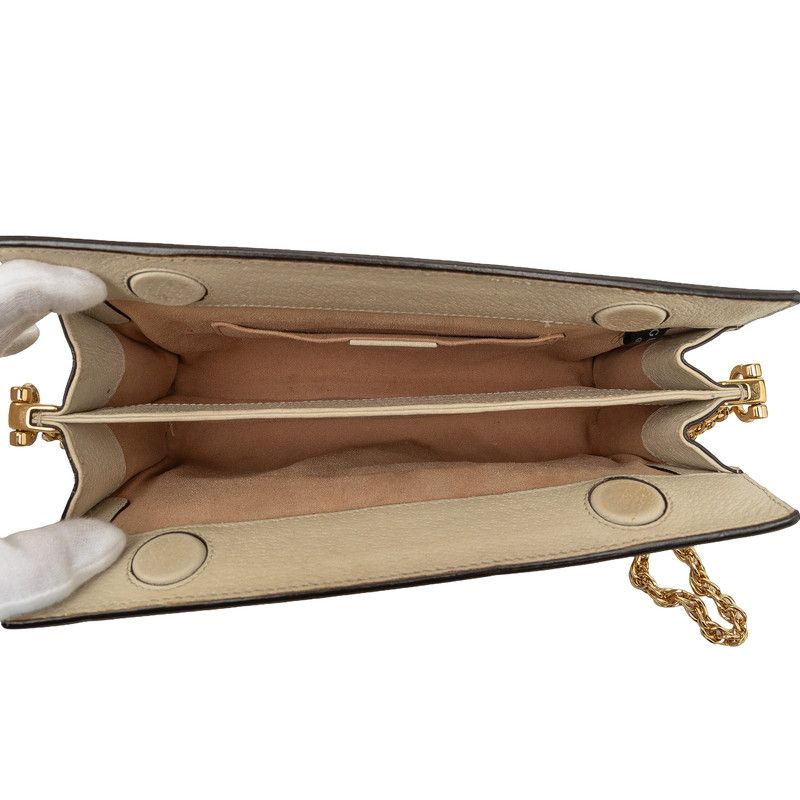 Gucci Ophidia Sherry Line Chain Crossbody Bag Beige Multicolor — view 5