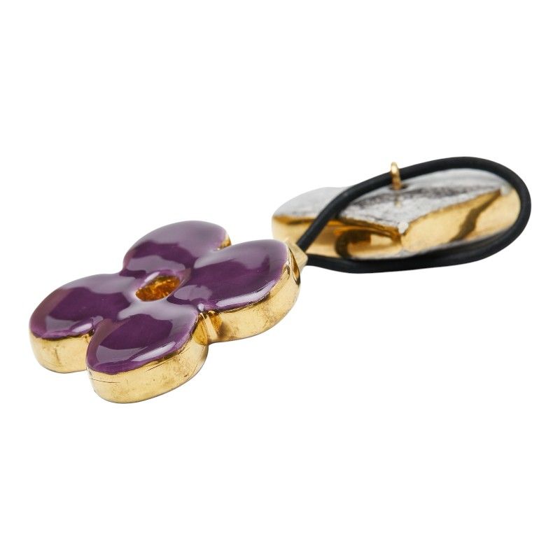 Louis Vuitton Hair Accessory Tie Gold Purple Silver Plated — view 3