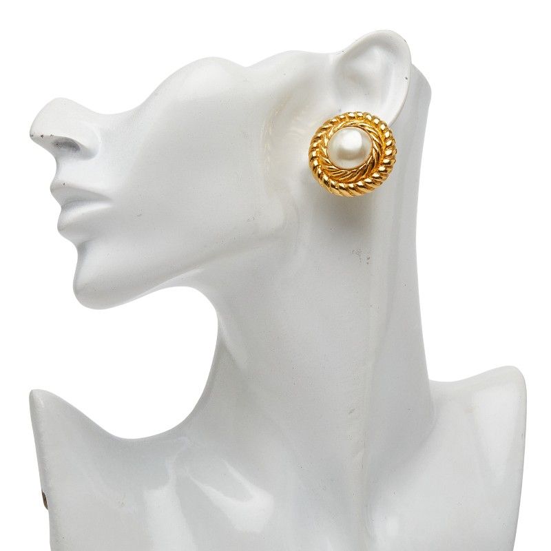 Chanel Gold Plated Faux Pearl — view 6