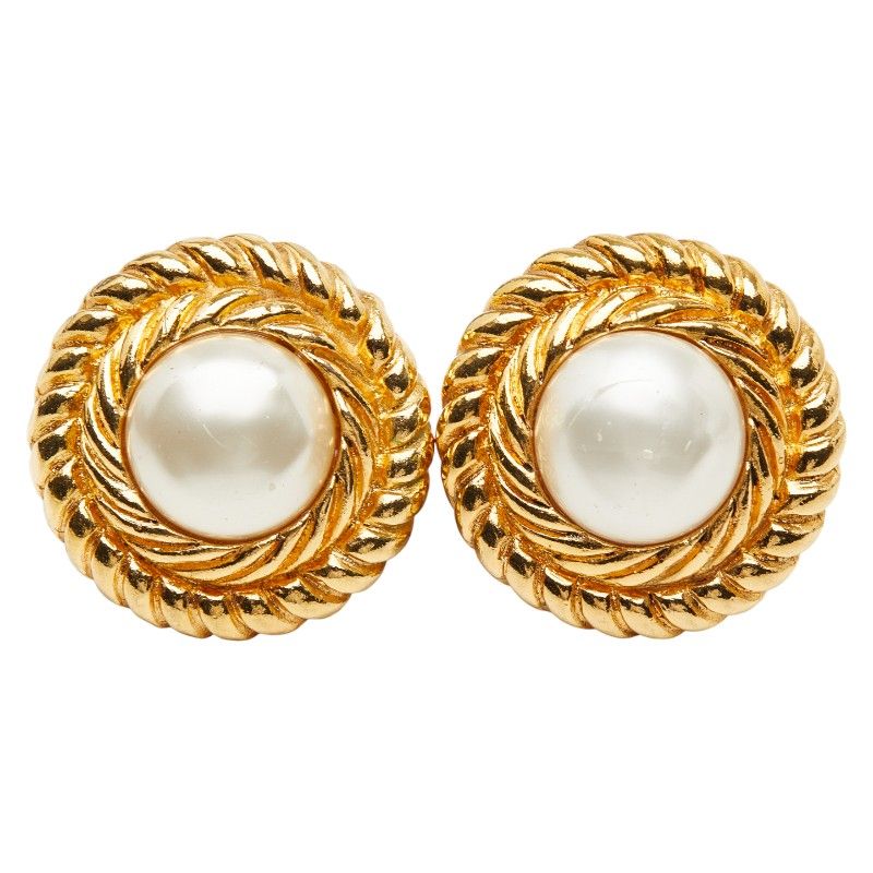 Chanel Gold Plated Faux Pearl — view 3