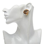 Hermes Trumpet Ribbon Motif Beige Brown Gold Buffalo Horn Plated — view 5