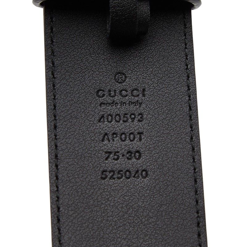Gucci GG Marmont Double G Belt Size 75 30 Black Leather — view 6