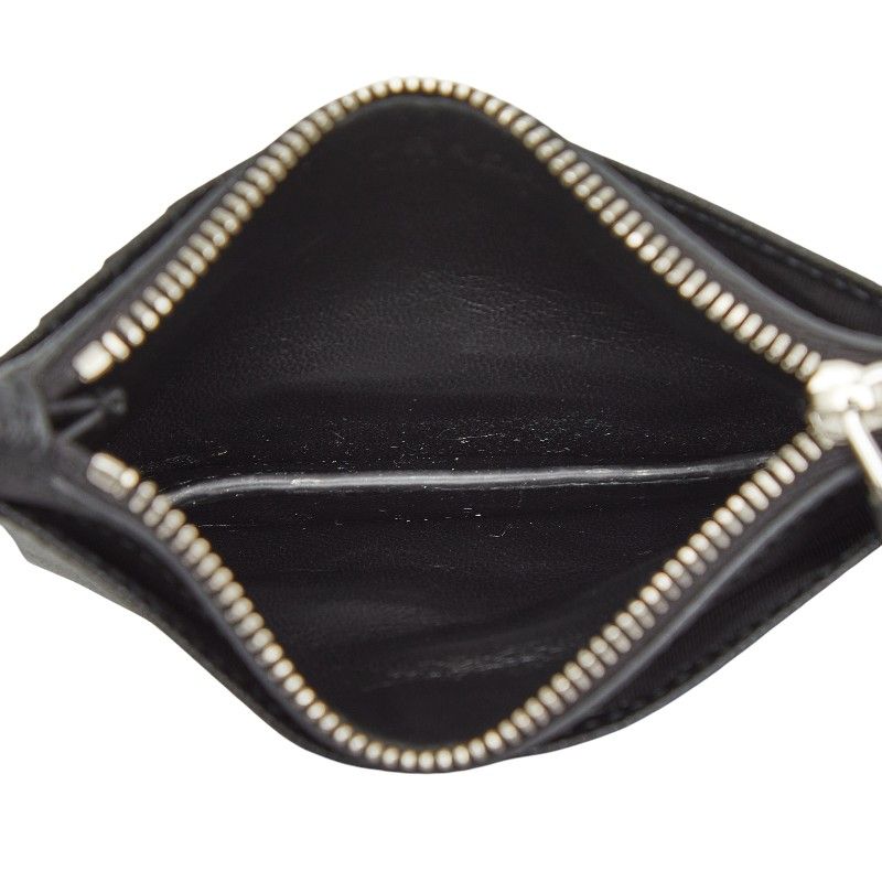Prada Triangle Logo Plate Coin Case Card 2 Mc084 Black Sapphire Leather — view 7