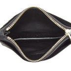 Prada Triangle Logo Plate Coin Case Card 2 Mc084 Black Sapphire Leather — view 7