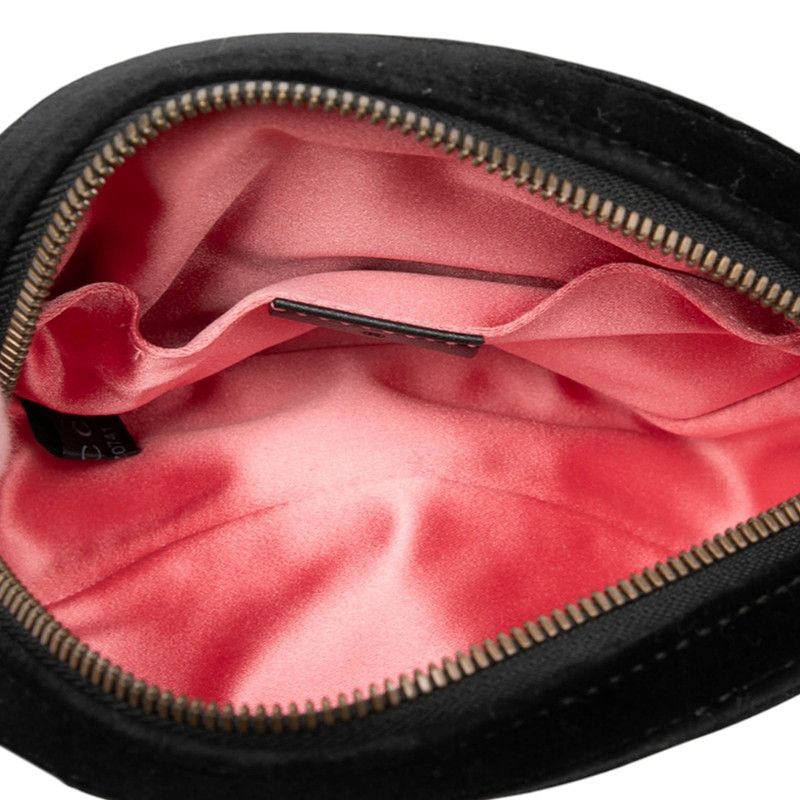Gucci GG Marmont Quilted Body Bag Waist Black Velor — view 5