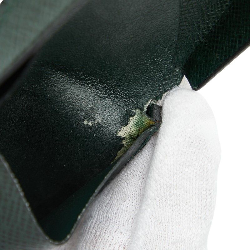 Louis Vuitton Taiga Porte Monnaie Cuvette Coin Case Purse Dark Green — view 7