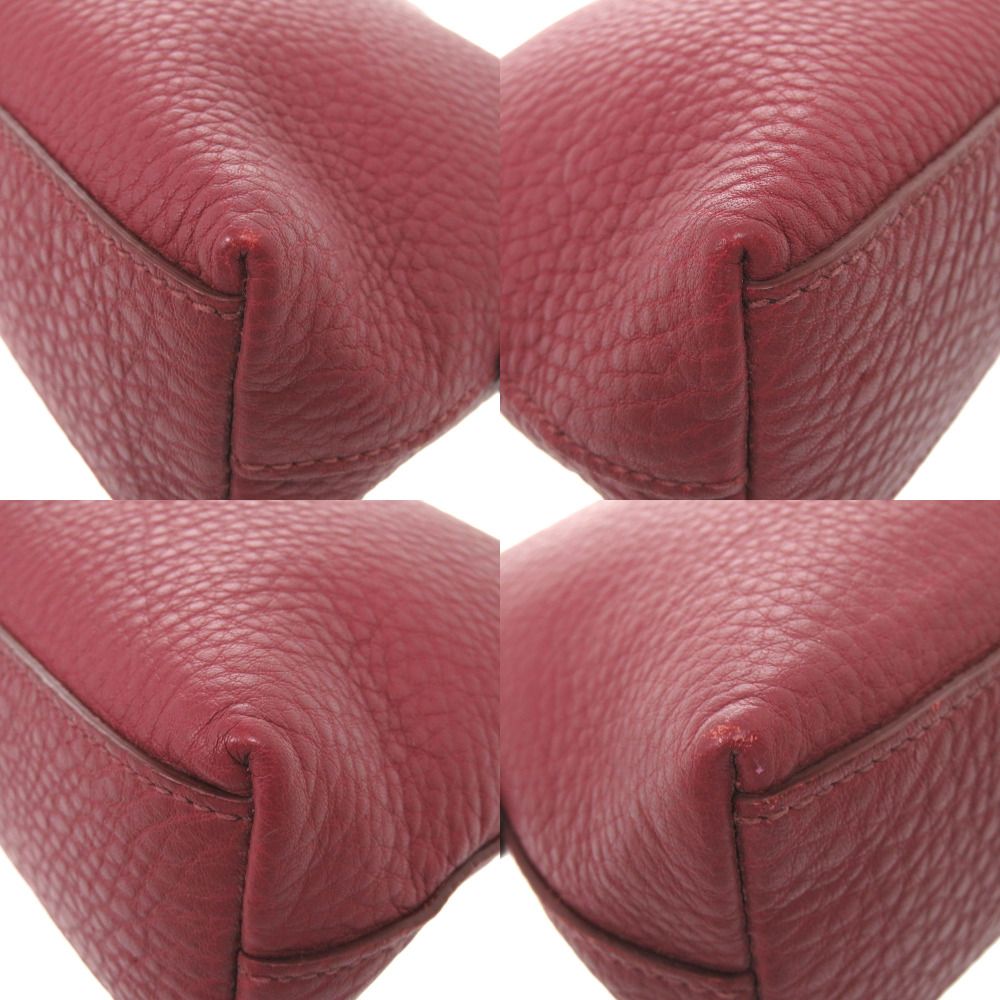 Prada Leather Bold Gold Hardware Pouch Bag 1302 — view 7