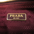 Prada Leather Bold Gold Hardware Pouch Bag 1302 — view 6