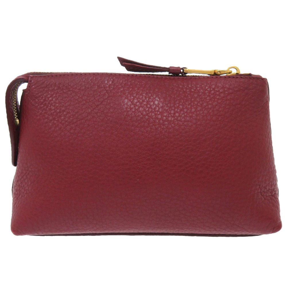 Prada Leather Bold Gold Hardware Pouch Bag 1302 — view 2
