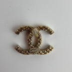 Chanel CC Logo Earrings Gold Vintage — view 9