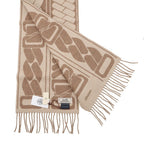 Hermes Scarf Click Se Nue Cashmere Shawl Brown Marron-glace Cles — view 2