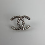 Chanel CC Logo Earrings Silver Vintage — view 3