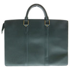 Louis Vuitton Taiga Porte Documents Briefcase Leather Business Bag Green — view 2