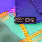 Chanel Chain Motif Scarf Blue Green — view 4