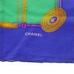 Chanel Chain Motif Scarf Blue Green — view 3
