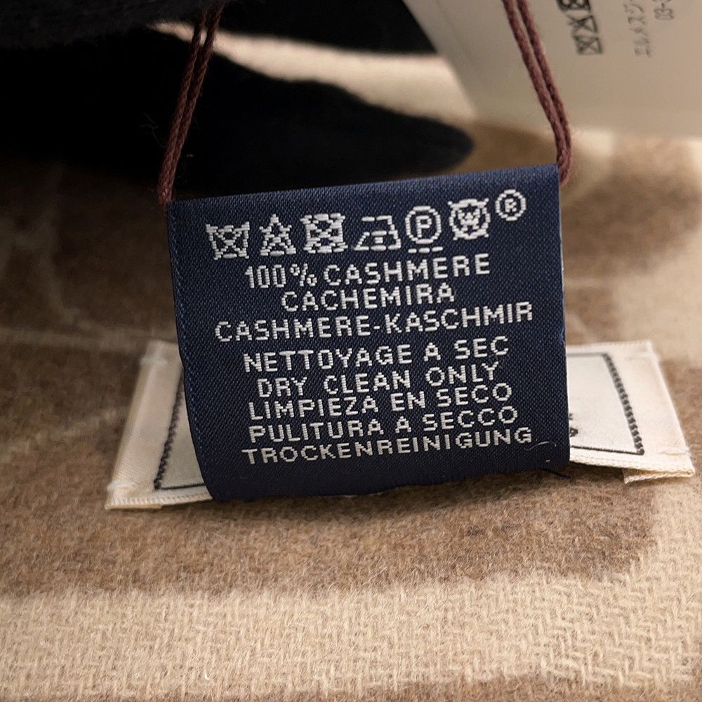 Hermes Scarf Click Se Nue Maron Glace Cles Cashmere Bicolor Shawl Brown Marron-glace — view 5