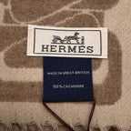 Hermes Scarf Click Se Nue Maron Glace Cles Cashmere Bicolor Shawl Brown Marron-glace — view 4