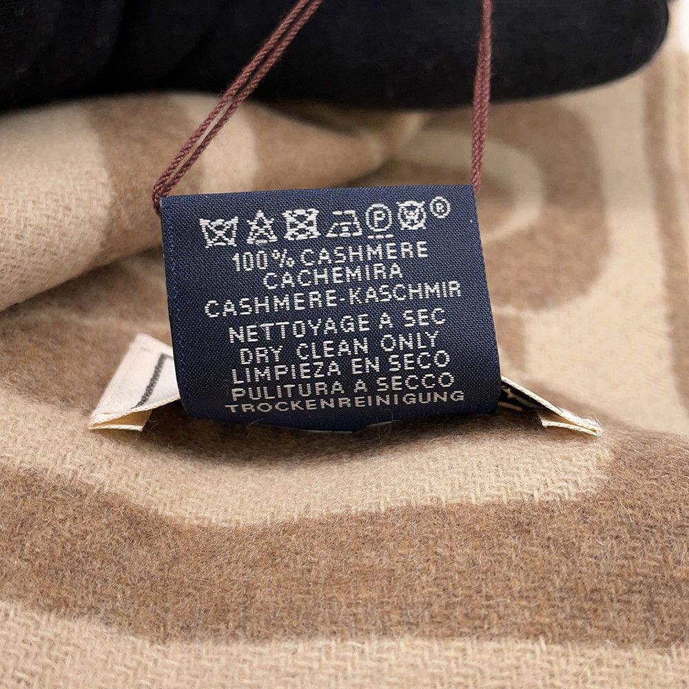 Hermes Scarf Click Se Nue Maron Glace Cles Cashmere Bicolor Shawl Brown Marron-glace — view 5