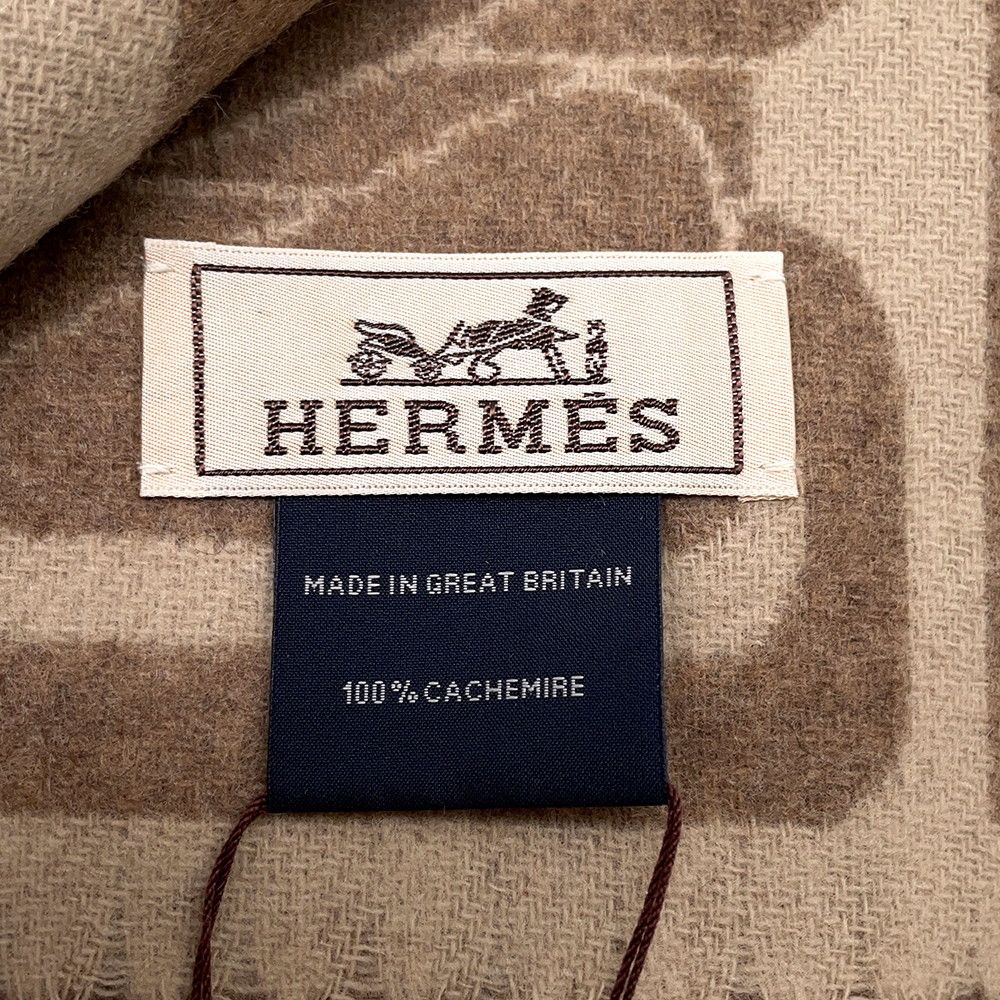 Hermes Scarf Click Se Nue Maron Glace Cles Cashmere Bicolor Shawl Brown Marron-glace — view 4