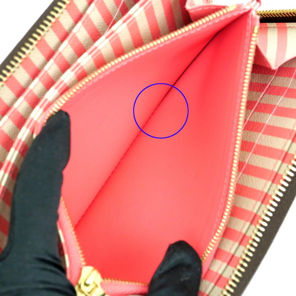 Louis Vuitton Zippy Wallet Damier Trunk Pink Stripe Leather Long — view 7
