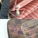 Louis Vuitton Zippy Wallet Damier Trunk Pink Stripe Leather Long — view 9