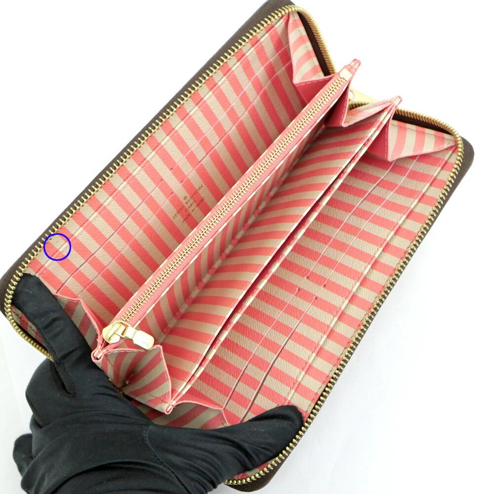 Louis Vuitton Zippy Wallet Damier Trunk Pink Stripe Leather Long — view 6