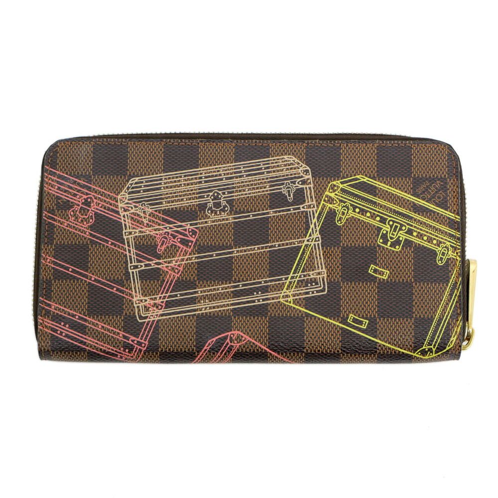 Louis Vuitton Zippy Wallet Damier Trunk Pink Stripe Leather Long — view 2
