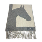 Hermes Love Story Muffler Gray Scarf — view 2