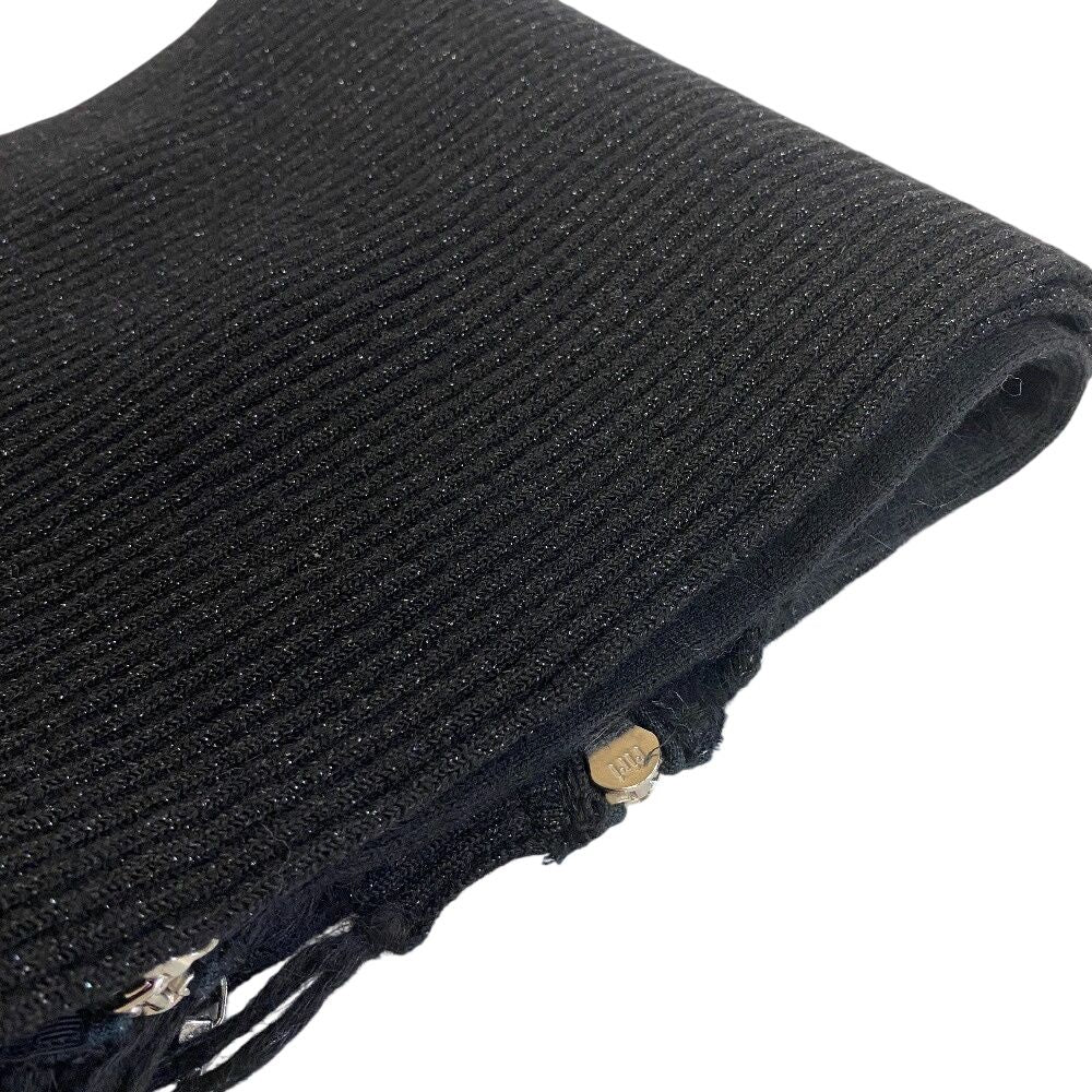 Chanel Zip Muffler Black Scarf — view 7