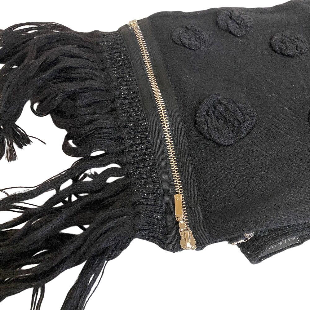 Chanel Zip Muffler Black Scarf — view 5