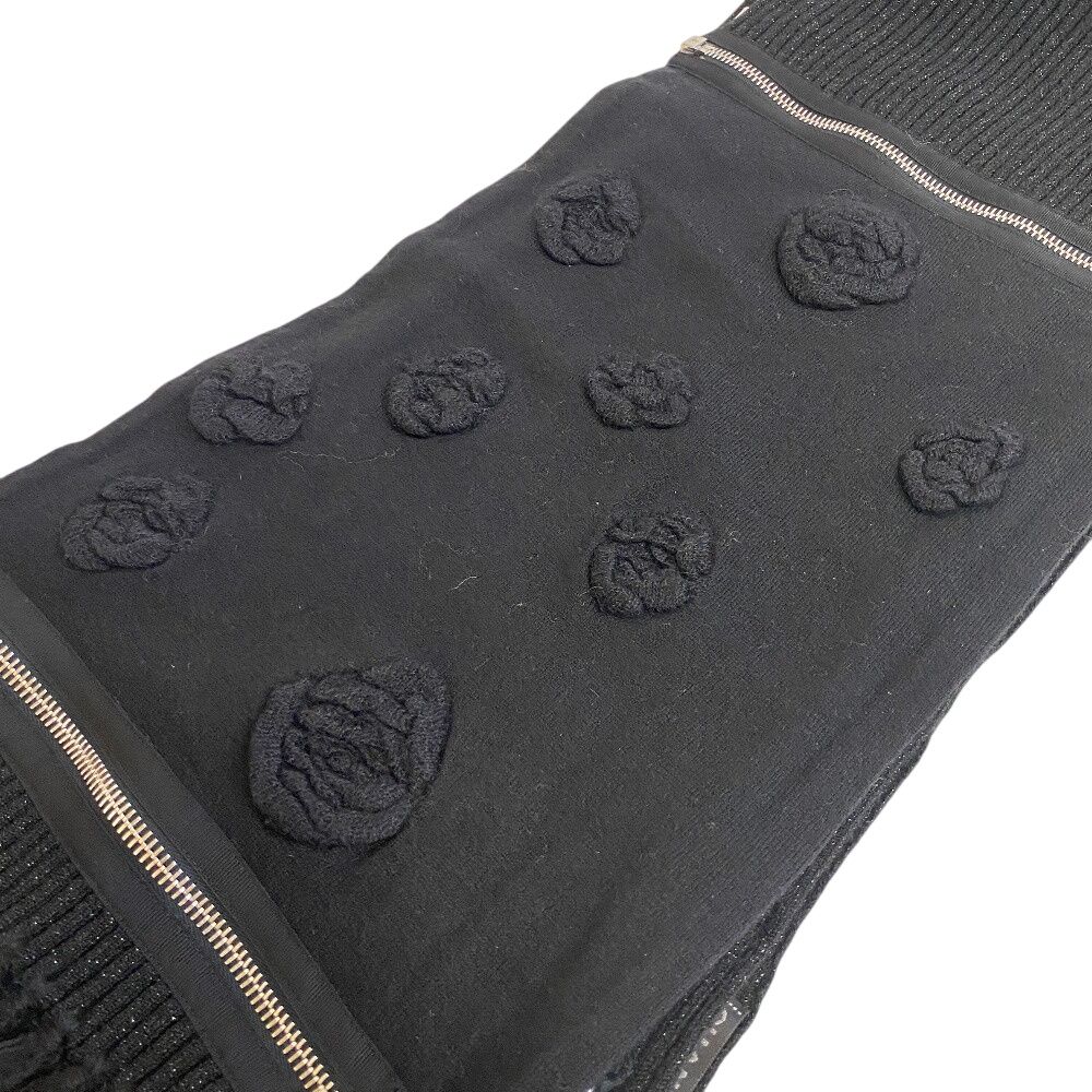 Chanel Zip Muffler Black Scarf — view 4