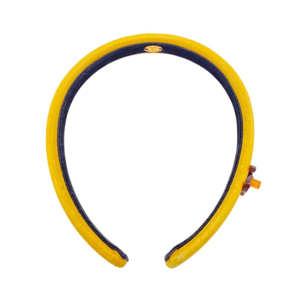 Chanel Coco Mark Turnlock Headband Hair Accessory Yellow — view 2