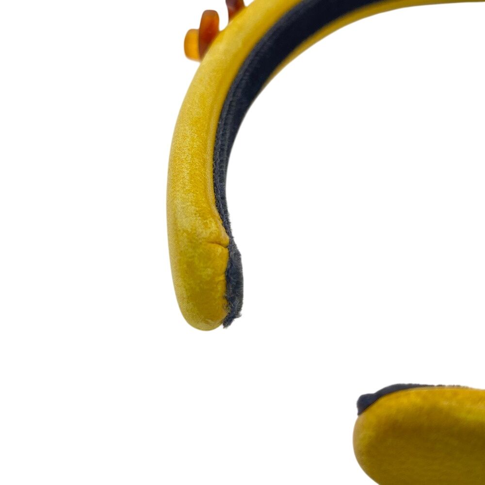 Chanel Coco Mark Turnlock Headband Hair Accessory Yellow — view 6