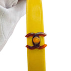 Chanel Coco Mark Turnlock Headband Hair Accessory Yellow — view 7